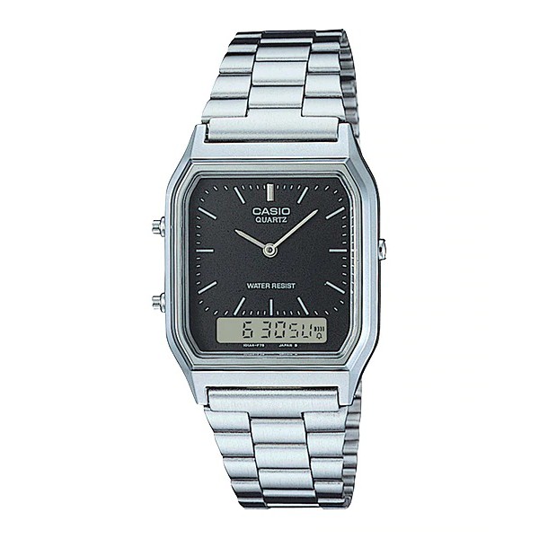 Casio General AQ-230A-1D 2A1/ AQ230A-7A 2A2 7B 7D Unisex Digital Stainless Silver