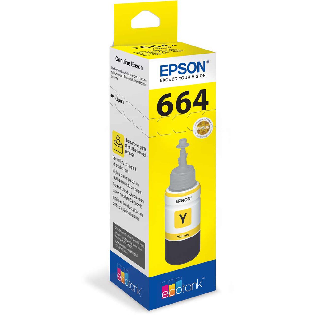 Tinta Original T664 Untuk Printer Epson L350 L355 L360 L365 L455 L550 L555 Original