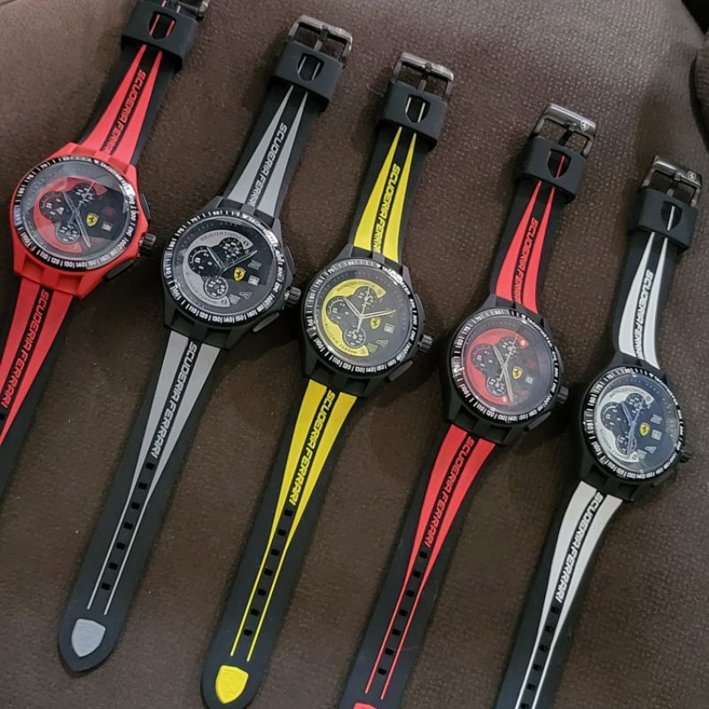 FERRARI CHRONOAKTIF RUBBER JAM TANGAN HIGHLIGHT TERLARIS PRIA JAM TANGAN FASHION PRIA