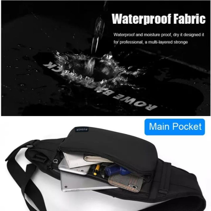 Waistbag Pria Premium Waterproof Bob Zetshop