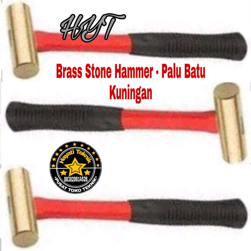 Palu Batu Kuningan 2Kg - Brass Stone Hammer 2 kg palu kuningan