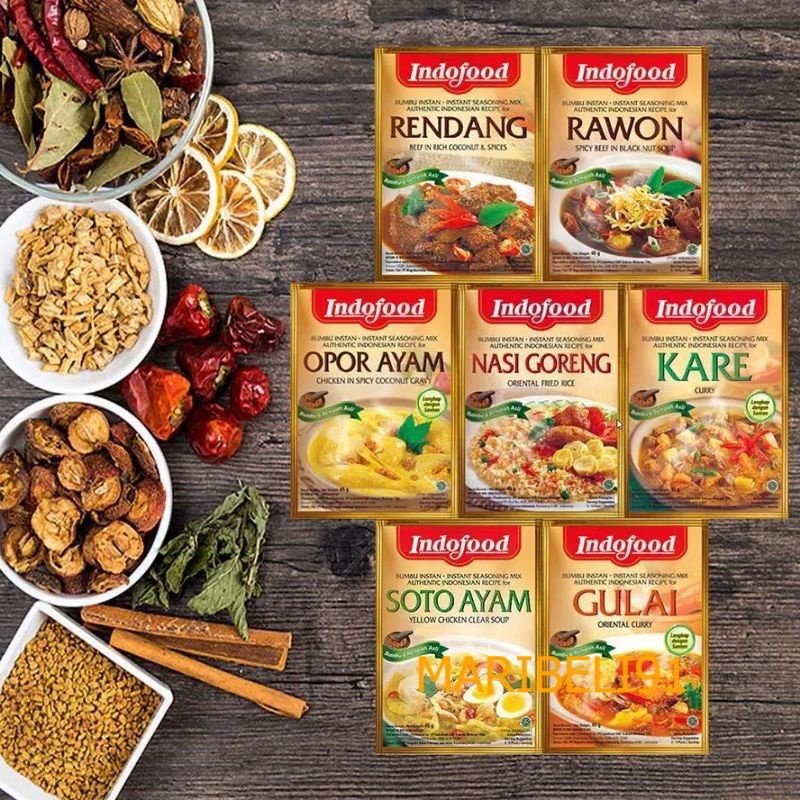 Indofood Bumbu Instan Rendang Kare Rawon Gulai Soto