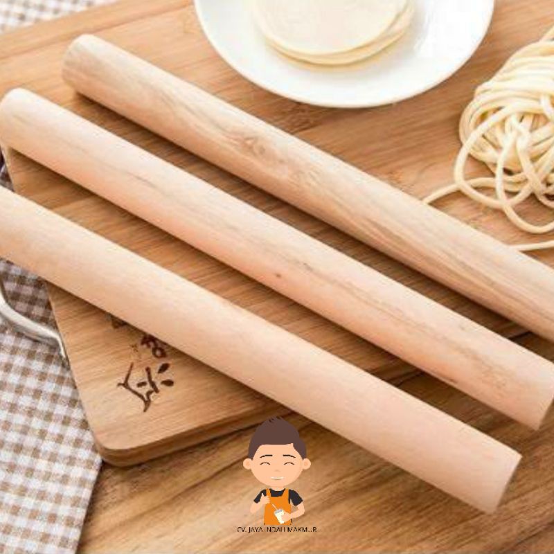 Rolling Pin Wooden / Penggilas Adonan Kayu / Penggiling Adonan Cake 27cm