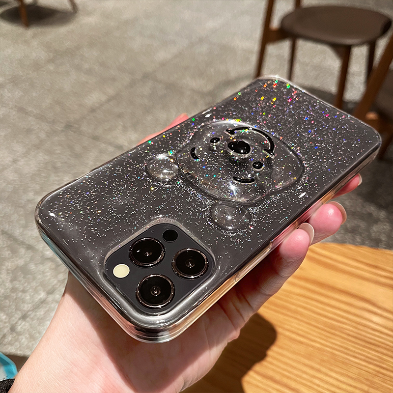 Case Bahan TPU Motif Beruang Untuk iPhone 13 13pro 13prm 11 7Plus 8Plus Xr XS 13 12 Pro Max