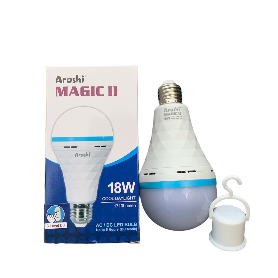 Arashi Magic Lampu LED Emergency 9 12 18 Watt 3 Mode Terang Lampu Darurat