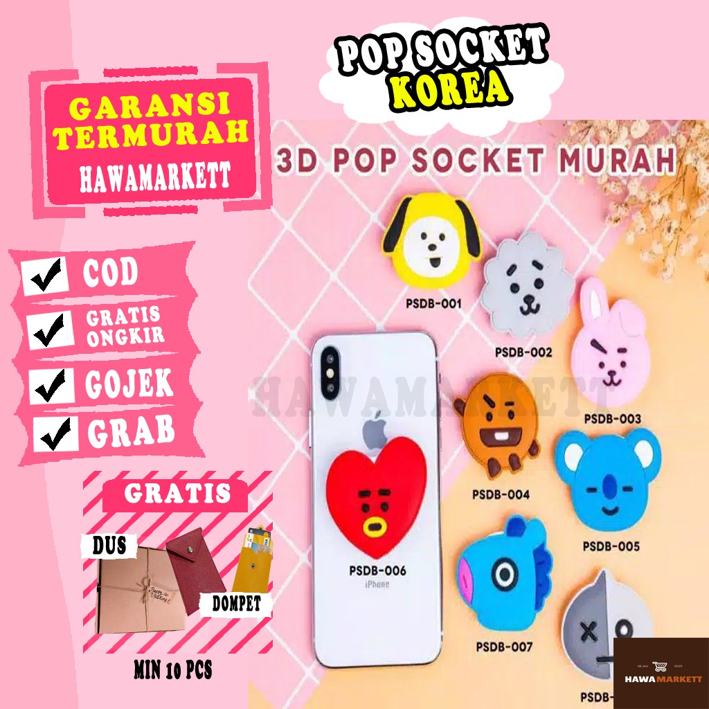 HAWAMARKETT - POP SOCKET WARNA MURAH AKSESORI HP AKSESORIS GADGET AKSESORIS HANDPHONE MAKASSAR
