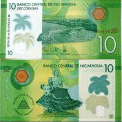 UANG KUNO UANG ASING NICARAGUA 10 CORDOBAZ  POLYMER GRESS/UNC