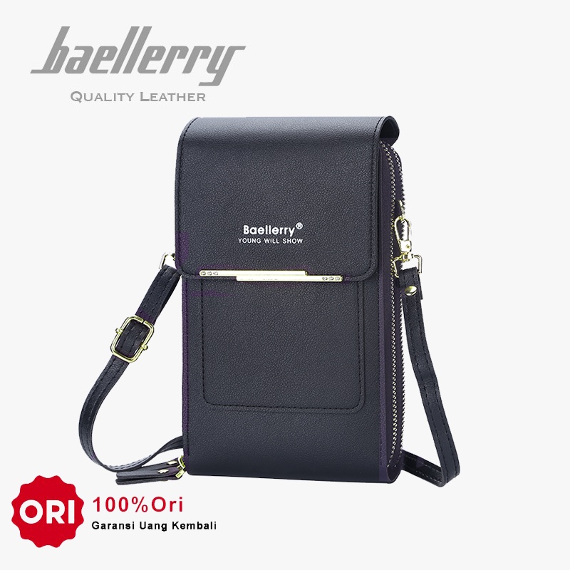 BAELLERRY N2371 Tas Selempang Wanita Dompet Panjang Wanita Dompet Handphone Sling Bag WATCHKITE WKOS