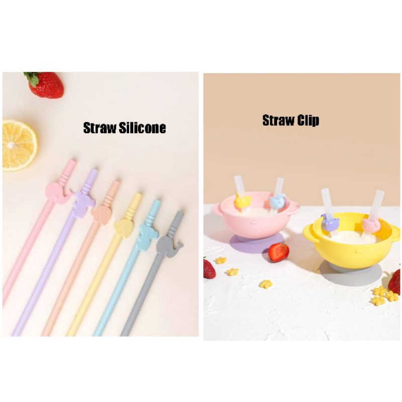 Little Dimple Straw Silicone Clip Baby - Sedotan Minum Silikon Bayi &amp; Anak