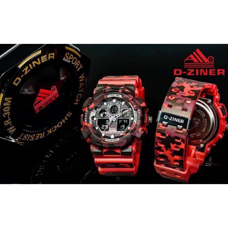 Jam Tangan Pria D-Ziner Original 8185 Tahan Air Garansi Resmi 1 Tahun