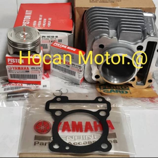 PISTON KIT BLOK SEHER PAKING BLOK SEHER MIO M3 125 MIO Z 125 ORISINIL YGP ASLI PNP KE FINO 125