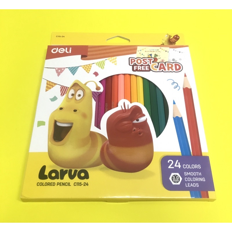

PENCIL WARNA 12 & 24 WARNA EDISI “LARVA” + FREE POST CARD
