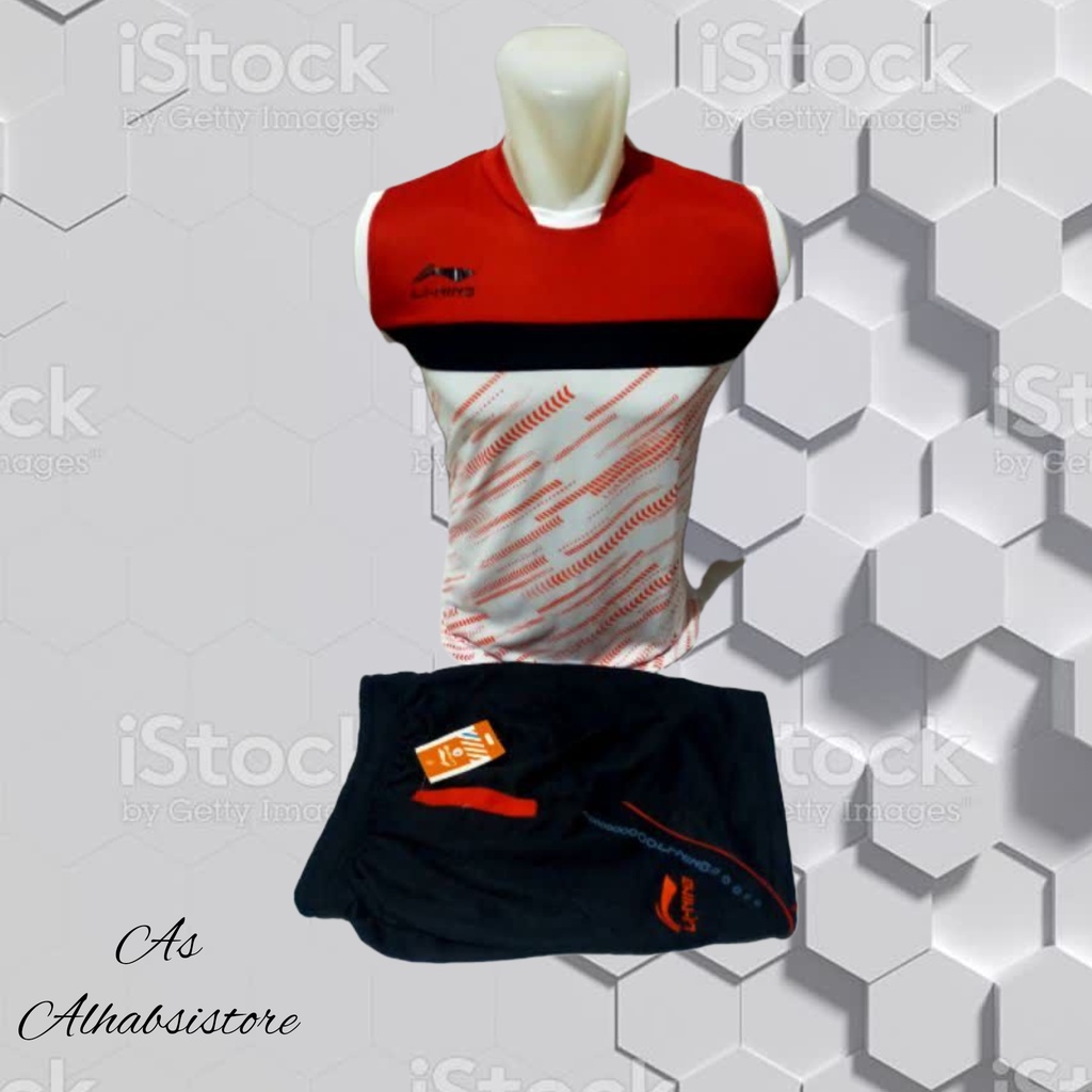 Kaos sing Li-Ning baju olahraga badminton, Jersey bola volley dewasa