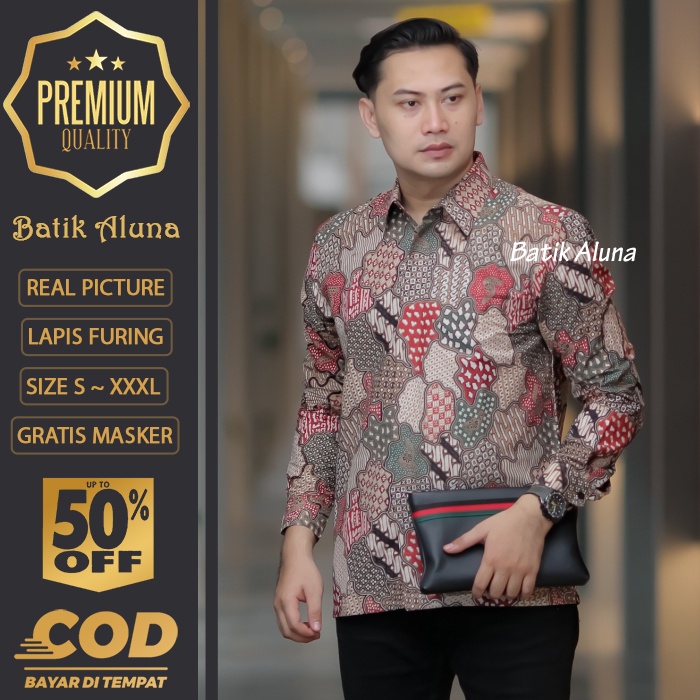 BATIK PRIA LENGAN PANJANG MEWAH PREMIUM ALUNA PRABUSENO SHANGHAI KERIS KEMEJA BATIK ACARA NIKAHAN KEREN ALISAN POLO UKURAN JUMBO COCOK UNTUK PESTA KONDANGAN RESMI FORMAL KANTOR LAMARAN MENSBATIK BIG SIZE 100% ORIGINAL TERBARU COWOK MODERN 31