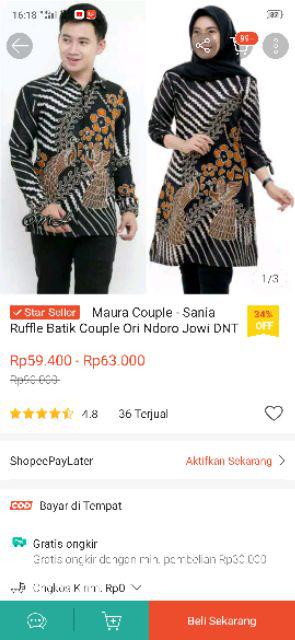 Maura Couple - Sania Ruffle Batik Couple Ori Ndoro Jowi Dnt Garansi Termurah Shopee - Wayang Jokowi
