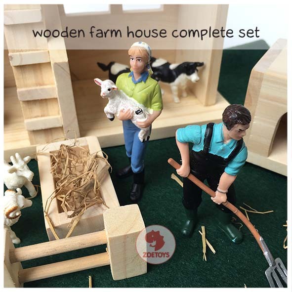 Zoetoys Wooden Farm House Complete Set | Mainan Edukasi Anak