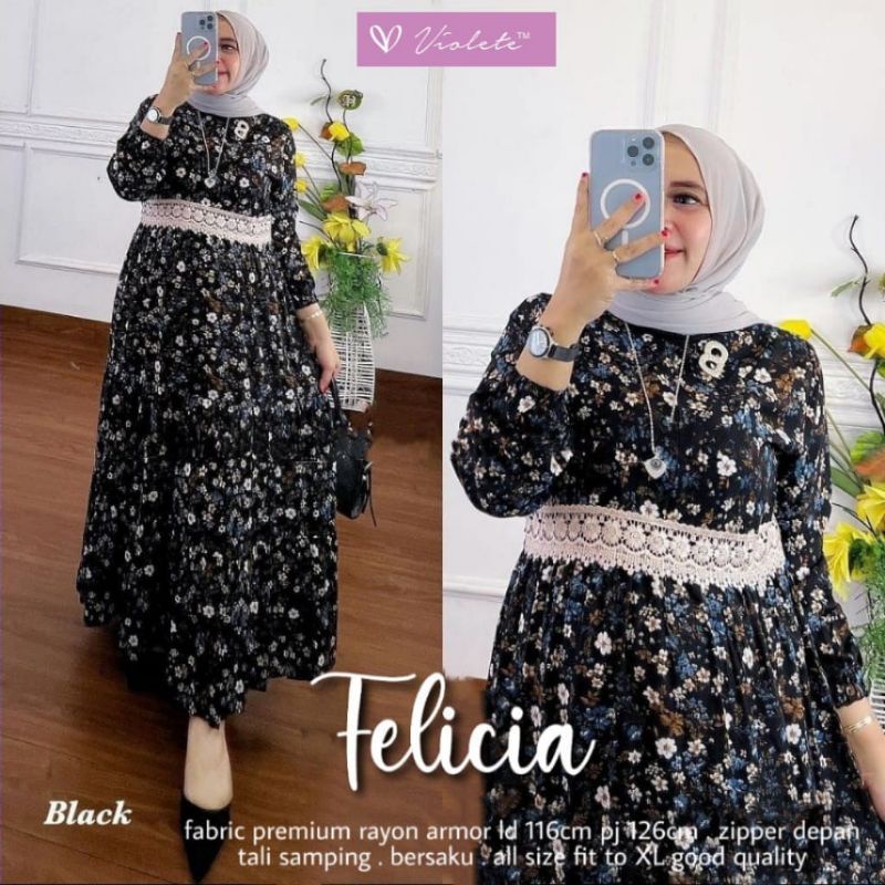Felicia dress/gamis/Maxi by violete