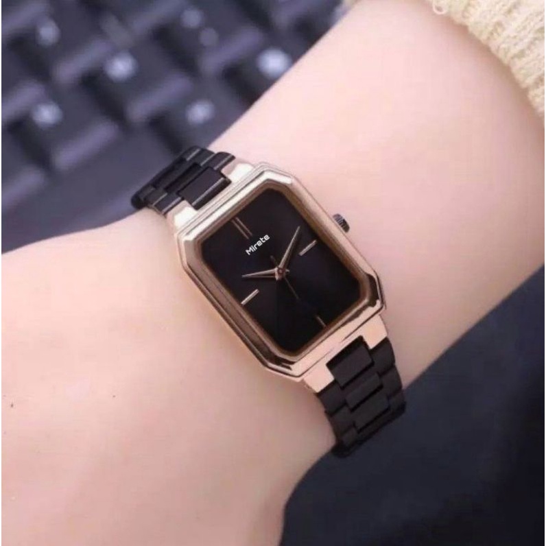 JAM TANGAN WANITA RANTAI  MIRETE ORIGINAL_JAM TANGAN CEWEK/WANITA KASUAL, JAM TANGAN WANITA TAHAN AIR FREE BATRAI_JAM TANGAN WANITA MURAH BERKUALITAS JAM TANGAN WANITA PERSEGI MODEL TERBARU JAM TANGAN WANITA TERLARIS JAM TANGAN COD BAYAR DI TEMPAT.