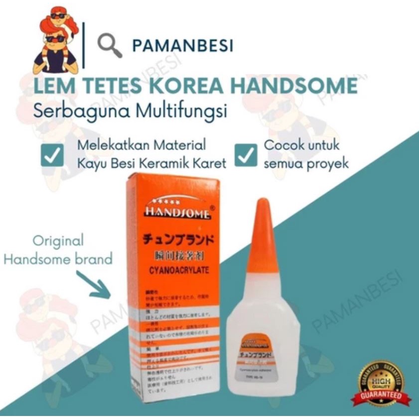 

LEM KOREA HANDSOME / LEM SERBAGUNA / LEM BESI KAYU PLASTIK KERAMIK