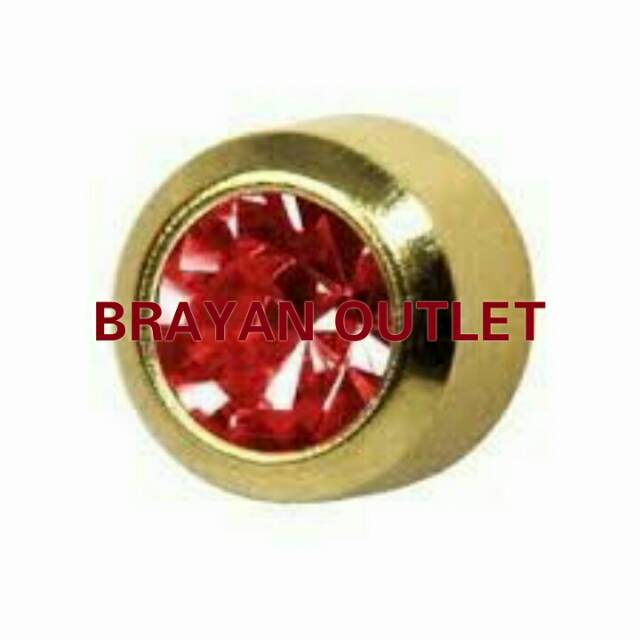 Anting Tindik Telinga Anak Bayi dan Dewasa merk STUDEX USA size Medium - Permata Merah