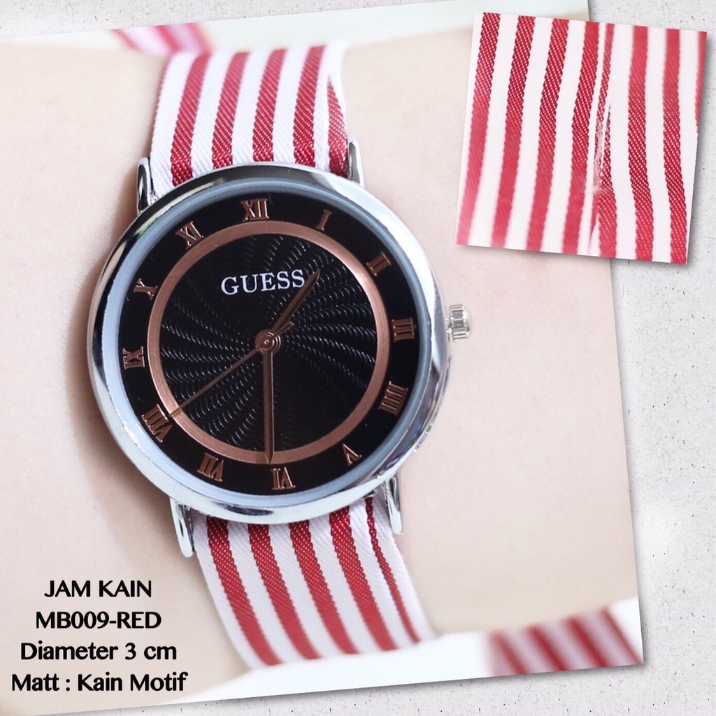 Jam tangan wanita korea guess tali kain pita lilit terlaris murah MB001