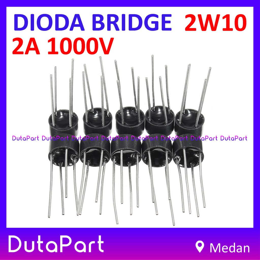 2W10 2A 1000V Dioda Jembatan Bridge Rectifier Diode Rangkaian 4 Dioda