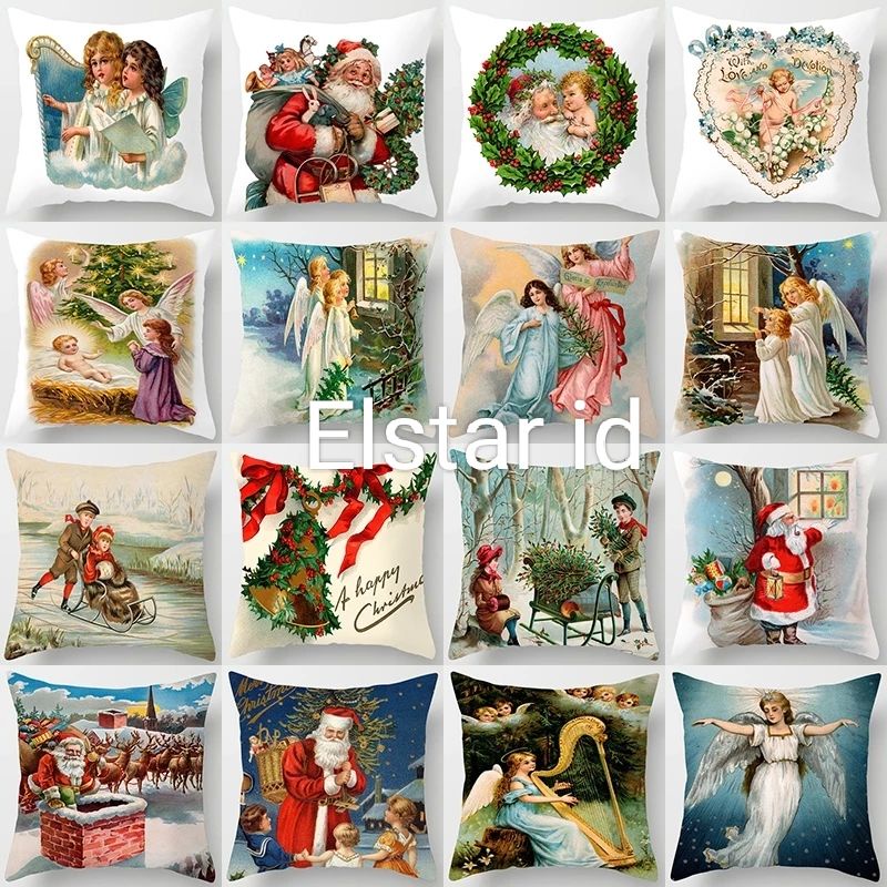 Sarung Bantal Natal Santa Claus / Sarung Bantal Christmas/ Christmas Pillow Covers/ Sarung Bantal Ku