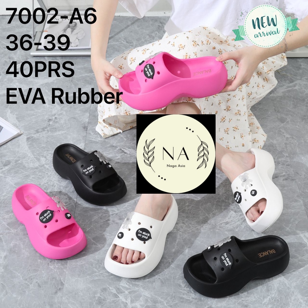 SANDAL SELOP FUJI WANITA IMPORT BALANCE 7002-A8 &amp; 7002-A6/Sandal wanita EVA rubber 36-41