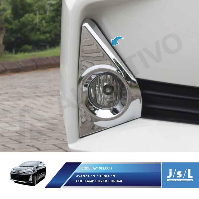 Aksesoris Mobil Avanza Xenia 2019 Ring Cover Fog Lamp Lampu Kabut Chrome