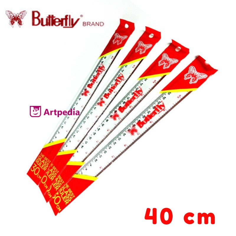 

Penggaris Butterfly 40cm / The Best Acrylic Ruler 40 cm - Penggaris Panjang 40cm Terlaris Termurah