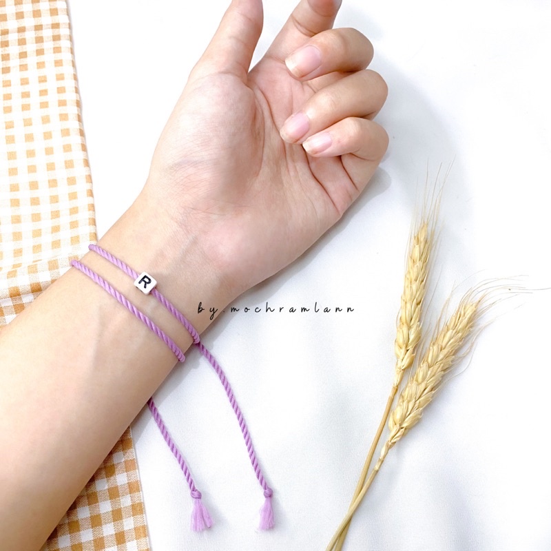 gelang lilac 2in1/ gelang set/ gelang tali persahabatan/ gelang cute alloy