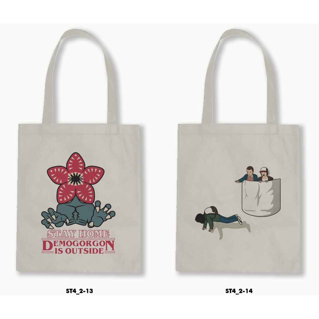 TOTE BAG BLACU - STRANGER THINGS 4.2-02