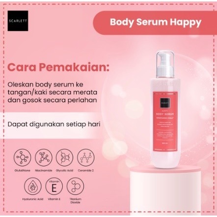 Scarlett Whitening Body Serum Happy