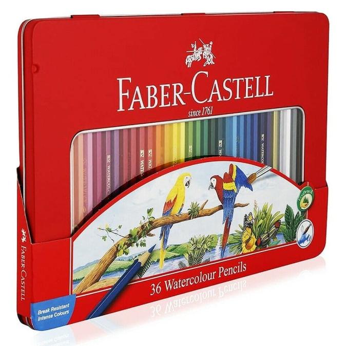 

PENSIL WARNA WATER COLOUR PENCILS 36L TIN FABER CASTEL ---READY---