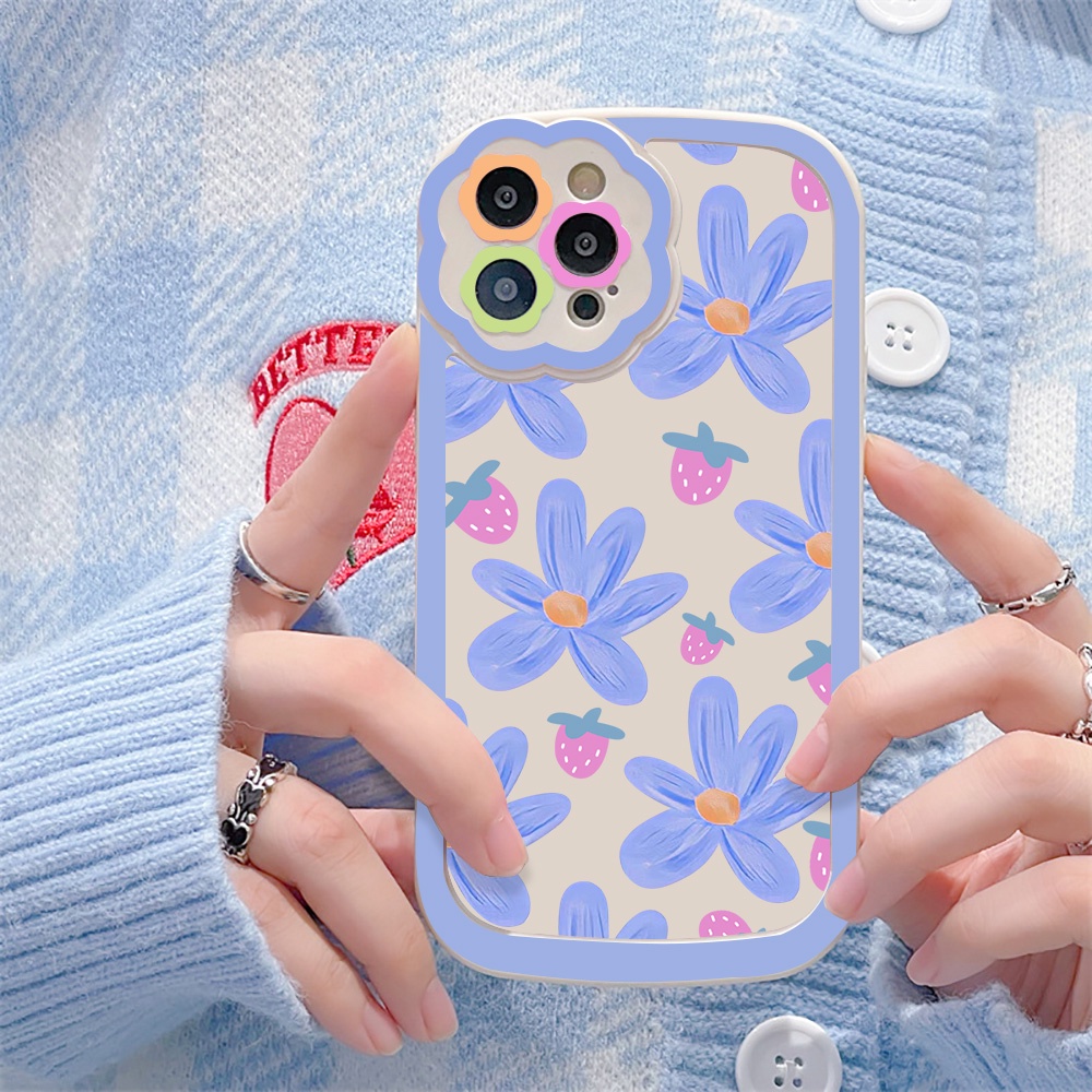 Soft Case Silikon Motif Bunga Untuk iPhone 11 Pro Max 12 Pro Max 13 Pro Max XR X XS Max