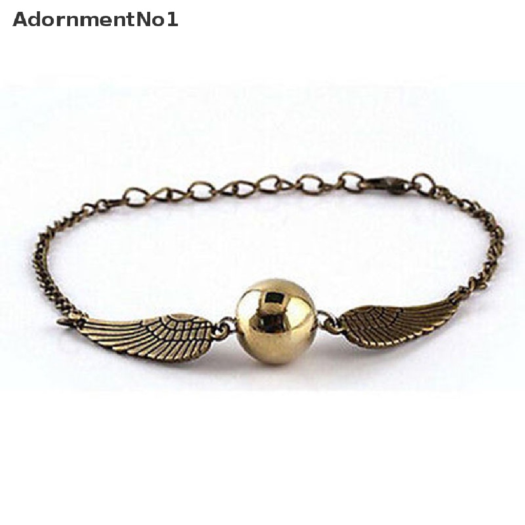 (AdornmentNo1) Gelang Tangan Rantai Fashion Gaya Retro Motif Bola Snitch Untuk Unisex / Pria / Wanita