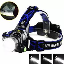 *COD* Senter kepala Headlamp High power LED ZOOM XML T6 + Batrai charger 568D