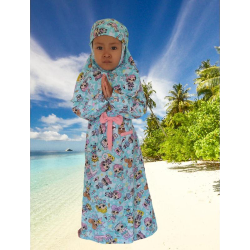 (COD) Set Gamis Karakter (usia 2-5 th)