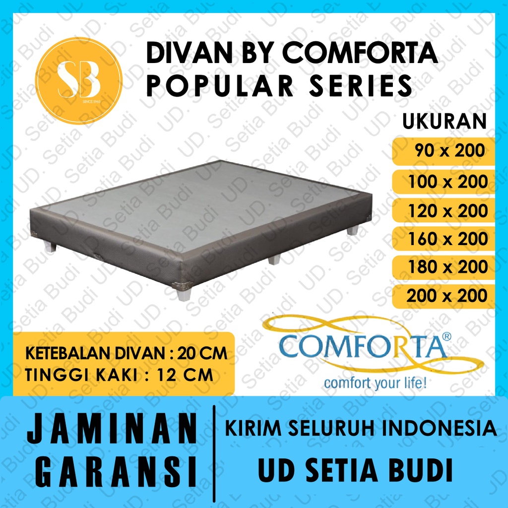 Divan Comforta Springbed Popular Series 200x200 180X200 160X200 120X200 100X200 90x200