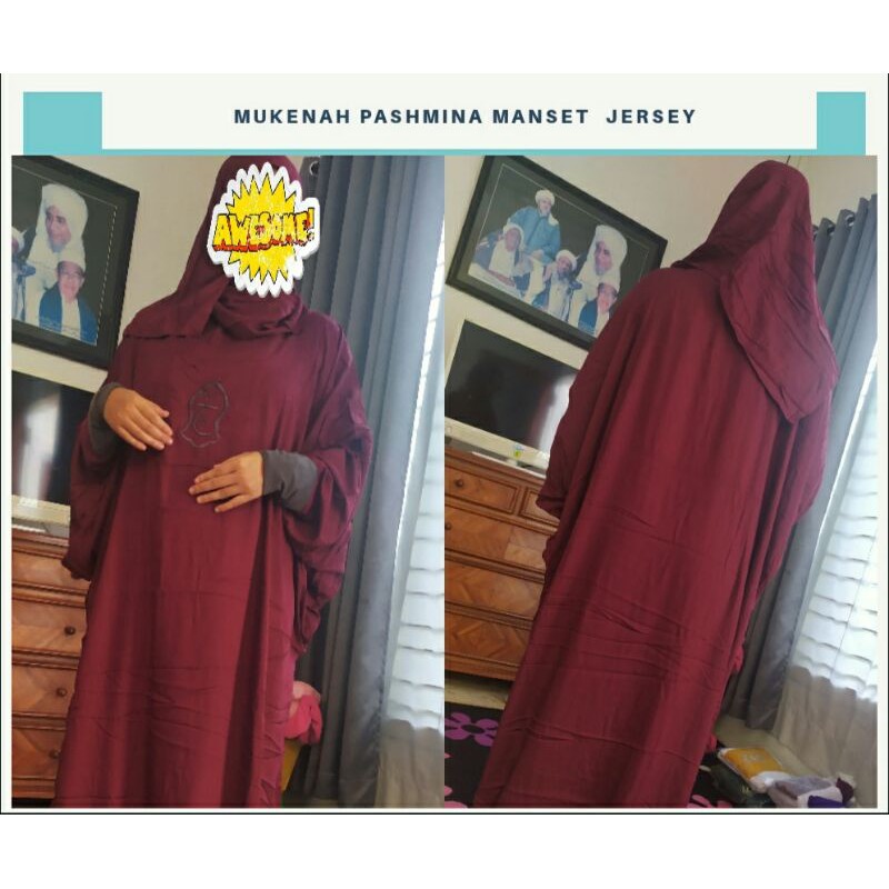 MUKENA PASHMINA TEROMPAH LENGAN MANSET