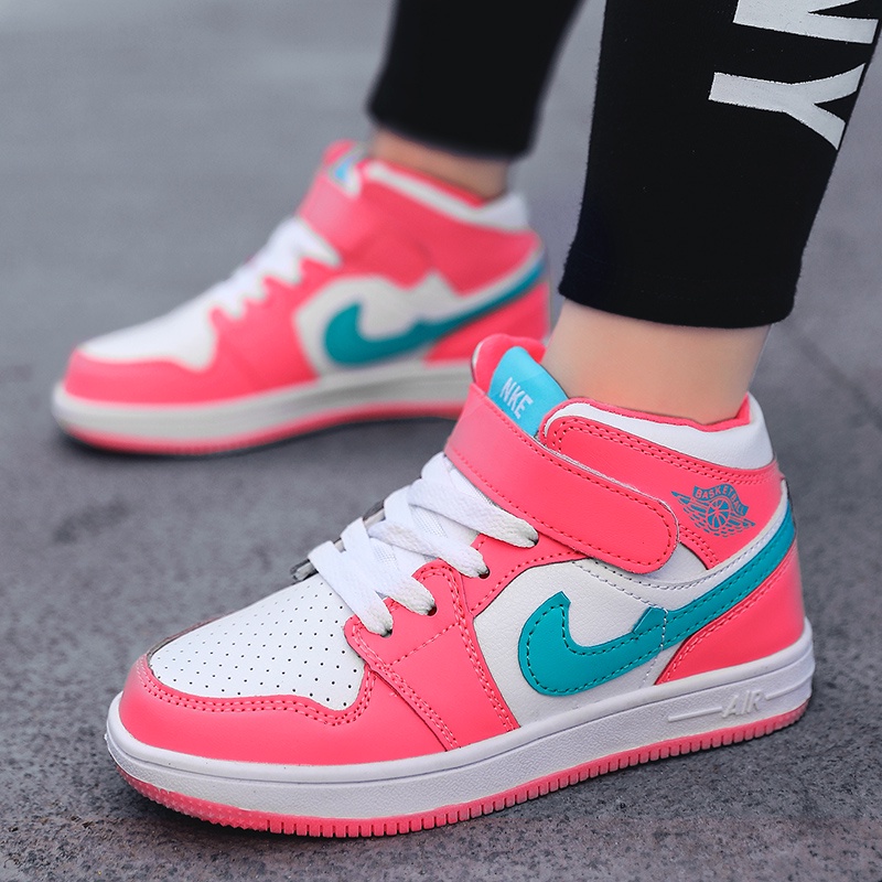 Chubby Glory SH21140 Sepatu Sneakers Sepatu Anak Semi Boots Metalic Anak Laki-laki dan Perempuan Non LED Sepatu Sekolah SD SMP seperti N*ke Air Force Import Ringan Sepatu Anak Usia 3-12 Tahun Size 26-39