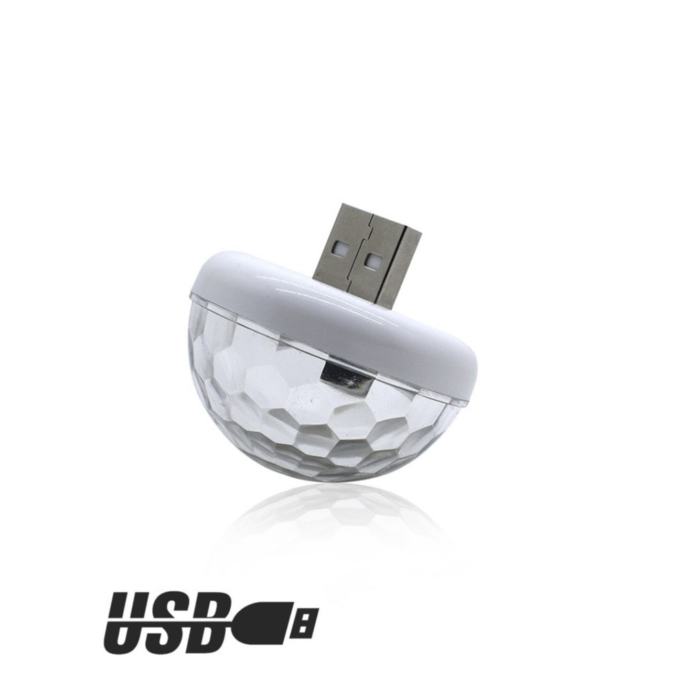 Lampu Atmosfir LED RGB Mini USB Dengan Kontrol Suara Musik Untuk Dekorasi Mobil