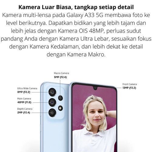 Handphone Samsung A33 5G NFC exynos Ram 8/256GB--8/128GB -6/128GB Garansi Resmi-4