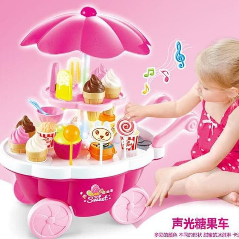 MAINAN ES KRIM-MAINAN ES KRIM DORONG-MAINAN ANAK-MAINAN ES KRIM ES KRIMAN-ICE CREAM-PLAYSET MAINAN