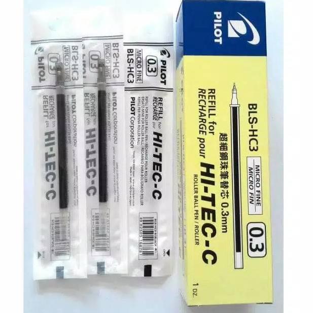 

[KODE 6QHZC] refill Hitec pilot 0.3 0.4 0.25 mm pen makna hitam dan biru refill hi tech pilot satuan isi ulang hi tech