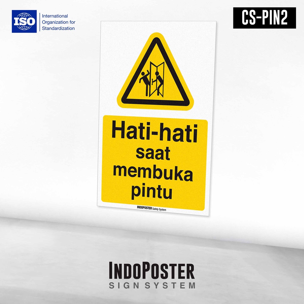 

Stiker Safety Sign Rambu K3 ISO Hati-Hati Saat Membuka Pintu