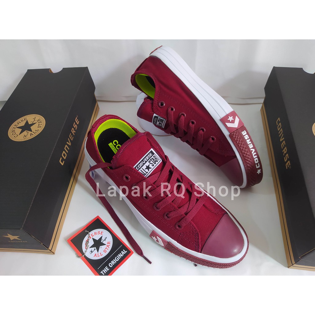 Sepatu Sneakers All Star Marun Casual Converse Chuck Taylor Undefeated Marun All-Star Ox Vietnam