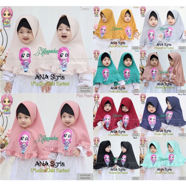 Terbaruuu Jilbab Anak Ana Muslim Child Syria By Danisha Hijab Murah Shopee Indonesia