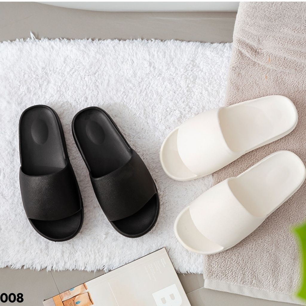 SANDAL RUMAH WANITA PRIA UNISEX COUPLE POLOS SLIDE NYAMAN INDOOR OUTDOOR KARET RUBBER IMPORT 008