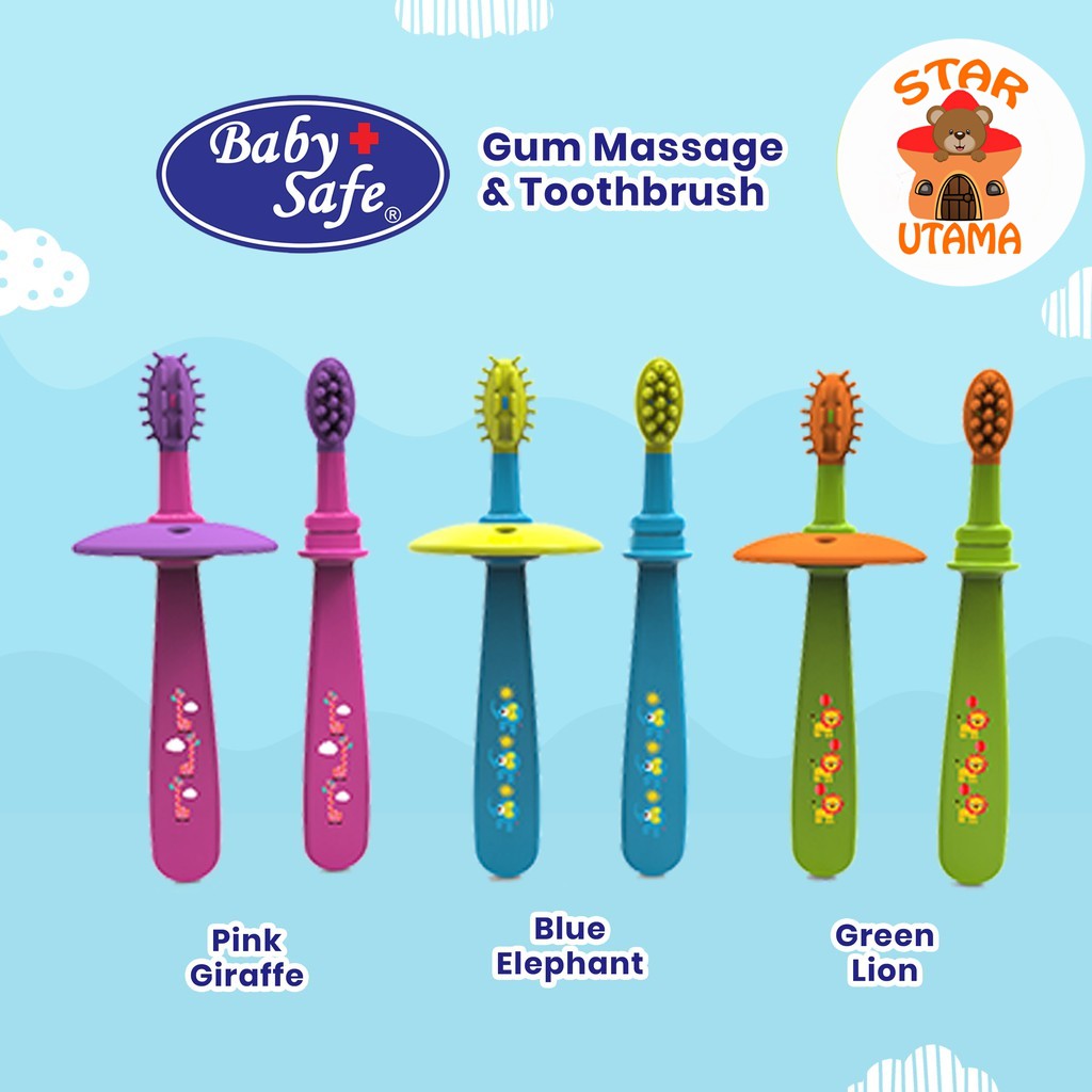 BABY SAFE Gum Massage Sikat Gigi Bayi Tooth Brush Baby TB003